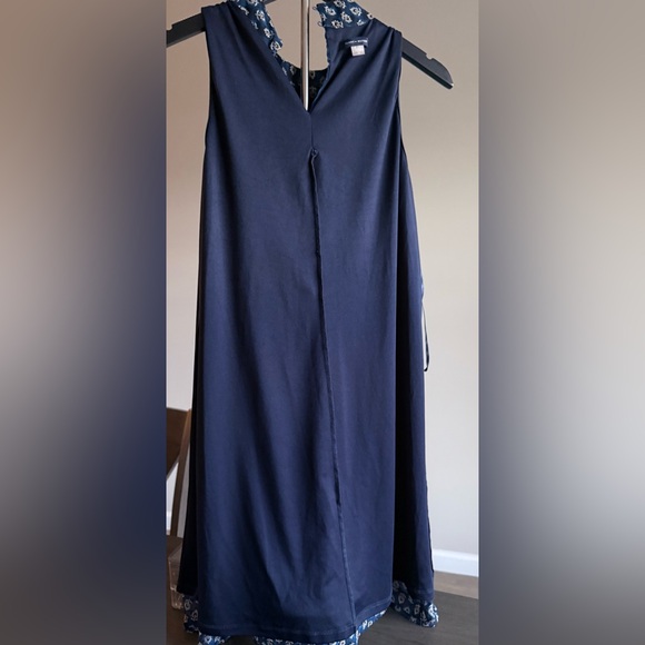 Tommy Hilfiger Navy Floral Chiffon Sleeveless Shift Dress - Size 12 - Picture 5 of 6